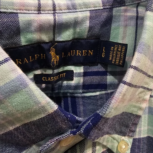 Ralph Lauren POLO Plaid Button Down Mens Large - Picture 4 of 6